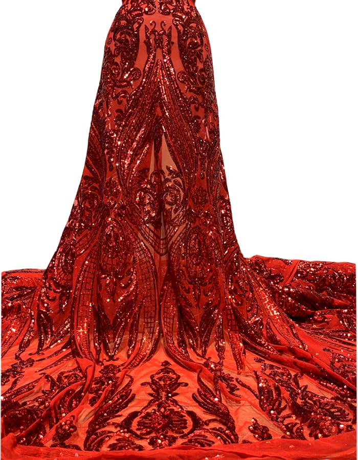 Amazon.com: Red Elegant and Sophisticated Stretch Sequin Fabric/ 4 Way  Stretch Sequins Fabric/Red Sequin/Wedding/Prom Dress Sequins-Selling by The  Yard- for Dresses- : Arts, Crafts & Sewing