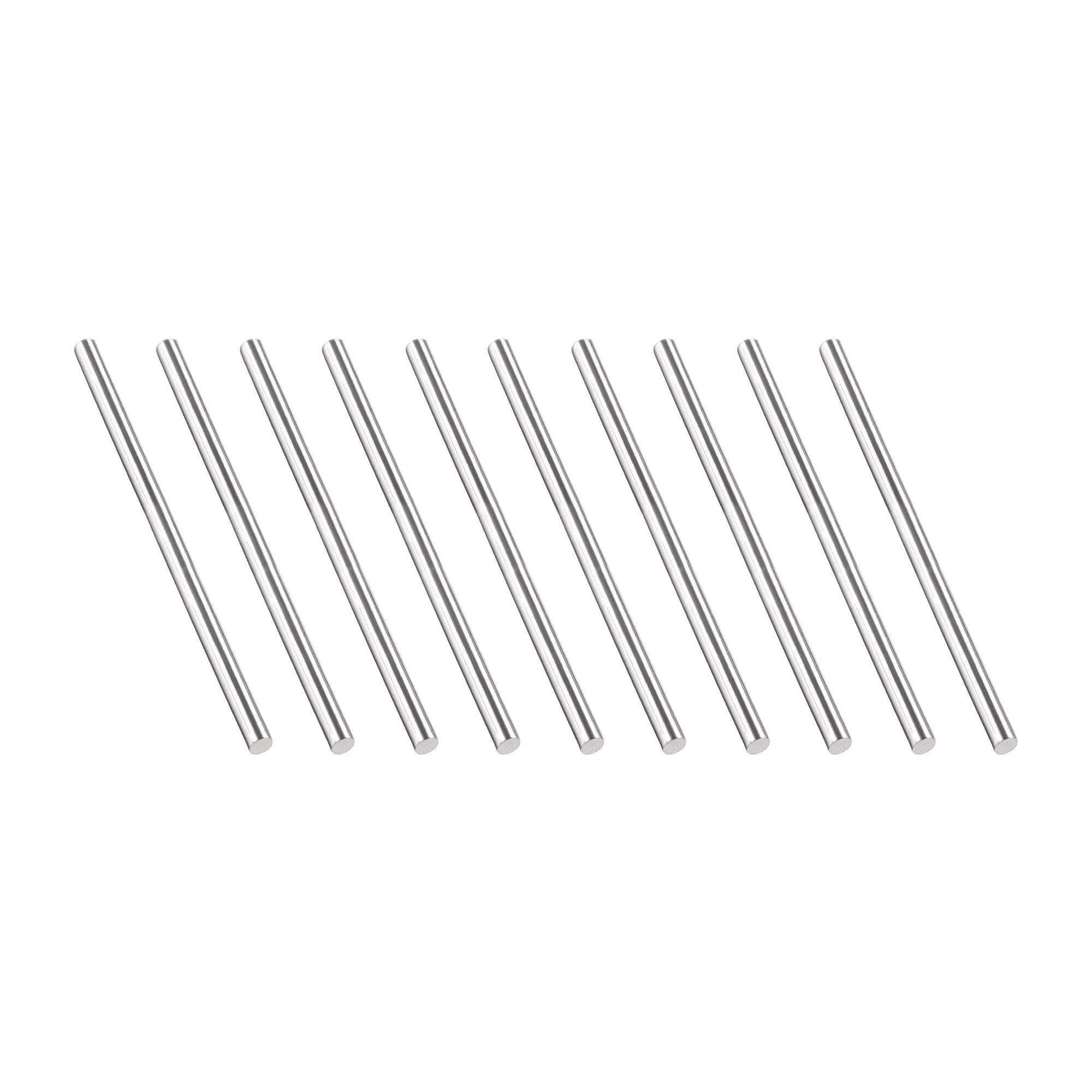 Unifizz Asta rotonda in acciaio inox 304 3 mm x 50 mm 10 pezzi