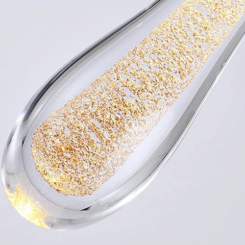 Miniatura 5 de Mjsdjof Lámpara de pared para cabecero de dormitorio, moderno aplique de pared LED de 5 W con kit de metal chapado, lámpara decorativa de lágrima