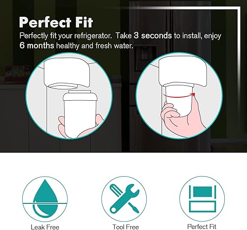 Miniatura 6 de ICEPURE Repuesto de MWF prémium NSF5342 para GE MFW MWFP 197D6321P006 WFC1201 MWFA PC75009 HDX FMG-1 GSE25GSHECSS 46-9996 GSH25JSDDSS PSHS6PGZBESS