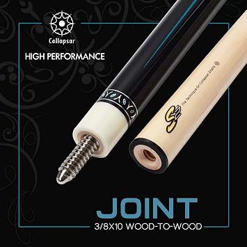 Collapsar Pool Cue with 1X1 Hard Case Low Deflection Technology Billiard Cue Stick Set