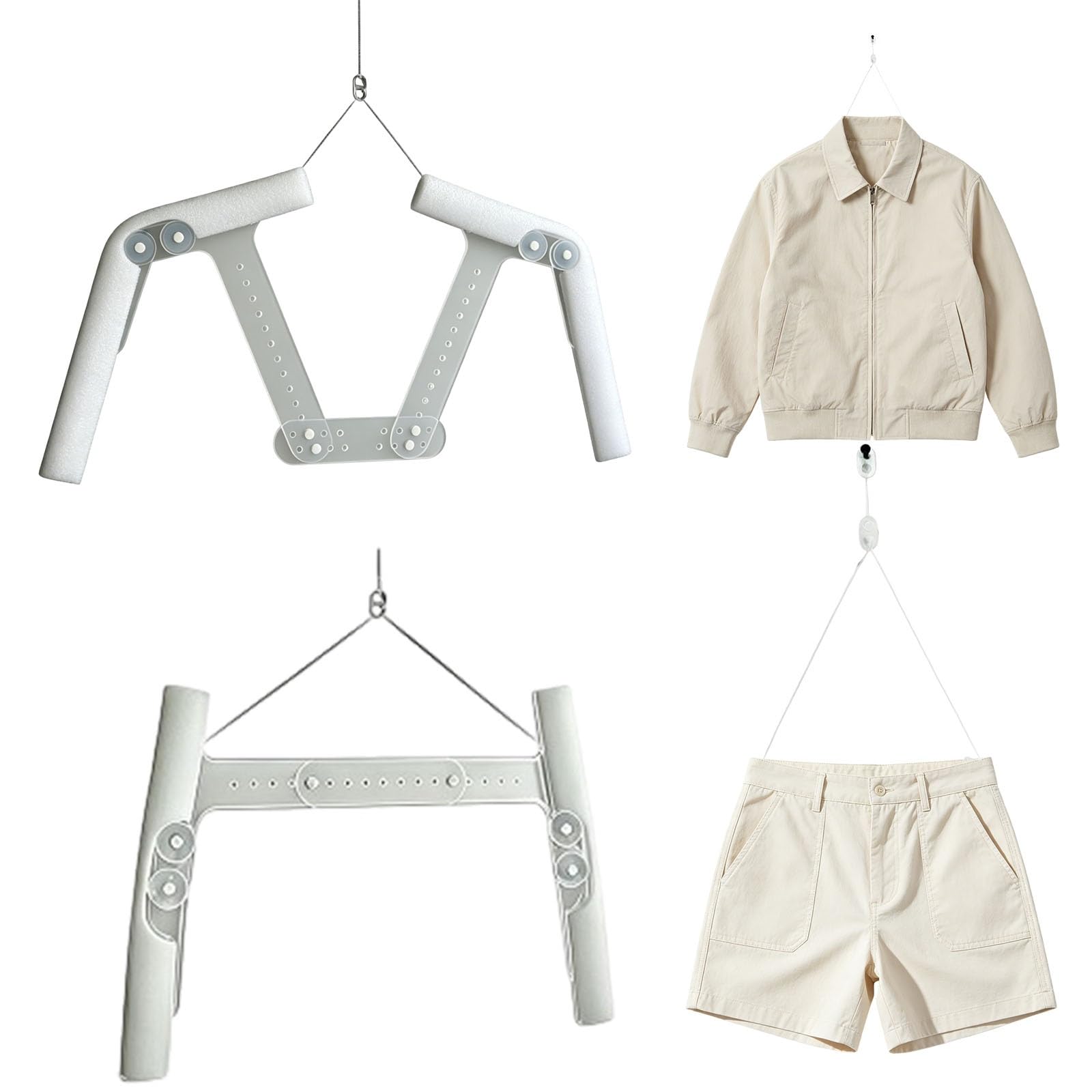 sunbiaouk Invisible Clothing Mannequin Hanger, Adjustable Shirt Display Stand, Acrylic Transparent Mannequin Hanger for Retail And Home Use