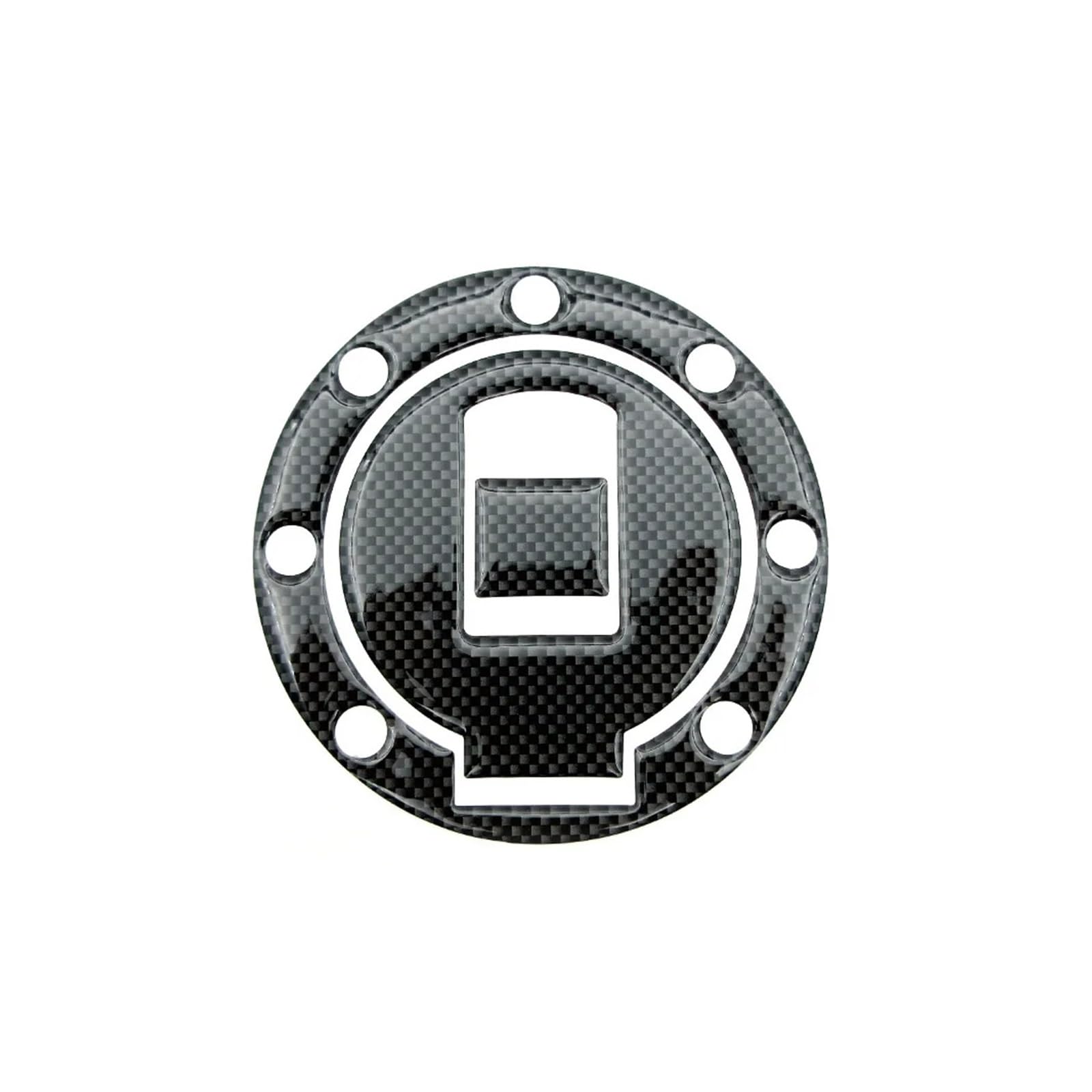 1Pcs Carbon Fiber Look for Motorcycle Fuel Gas Oil Cap Tank Pad Tankpad Sticker(6 Black)