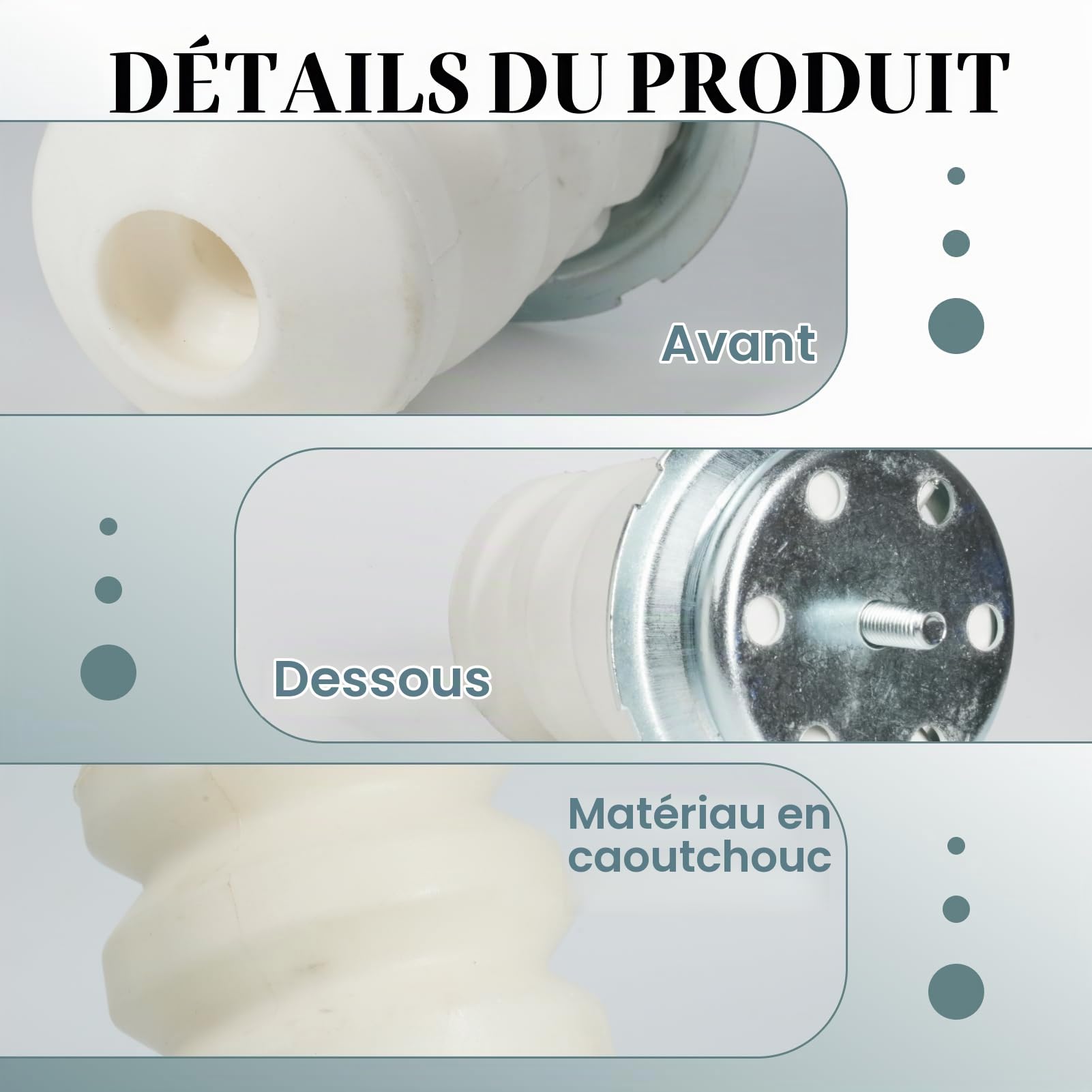 2pcs Butée de Suspension Arrière Caoutchouc pour Jumper 230 2006-2016 Ducato 230 2006-2015 Boxer 2006-2019 Relay Movano 5166.88, 0516688, 1351266079, Bump Stop elastique Suspension