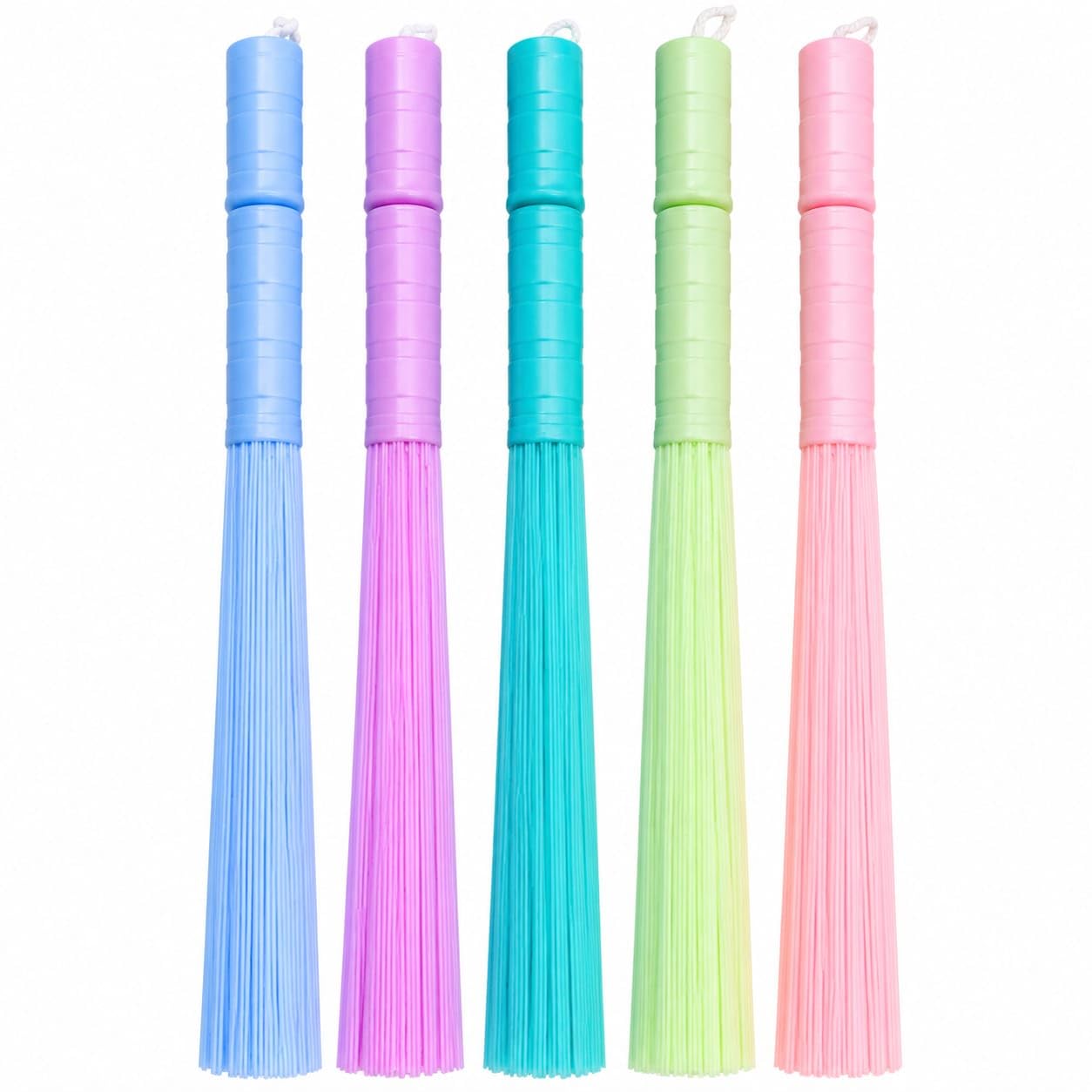 Plastic Broom for Bathroom Large 23 inch for Toilet, Kitchen & Home Floor Cleaning, Long Handle Plastic Jhadu with 60 Sticks, Multicolour, (Pack of 2)-image-47
