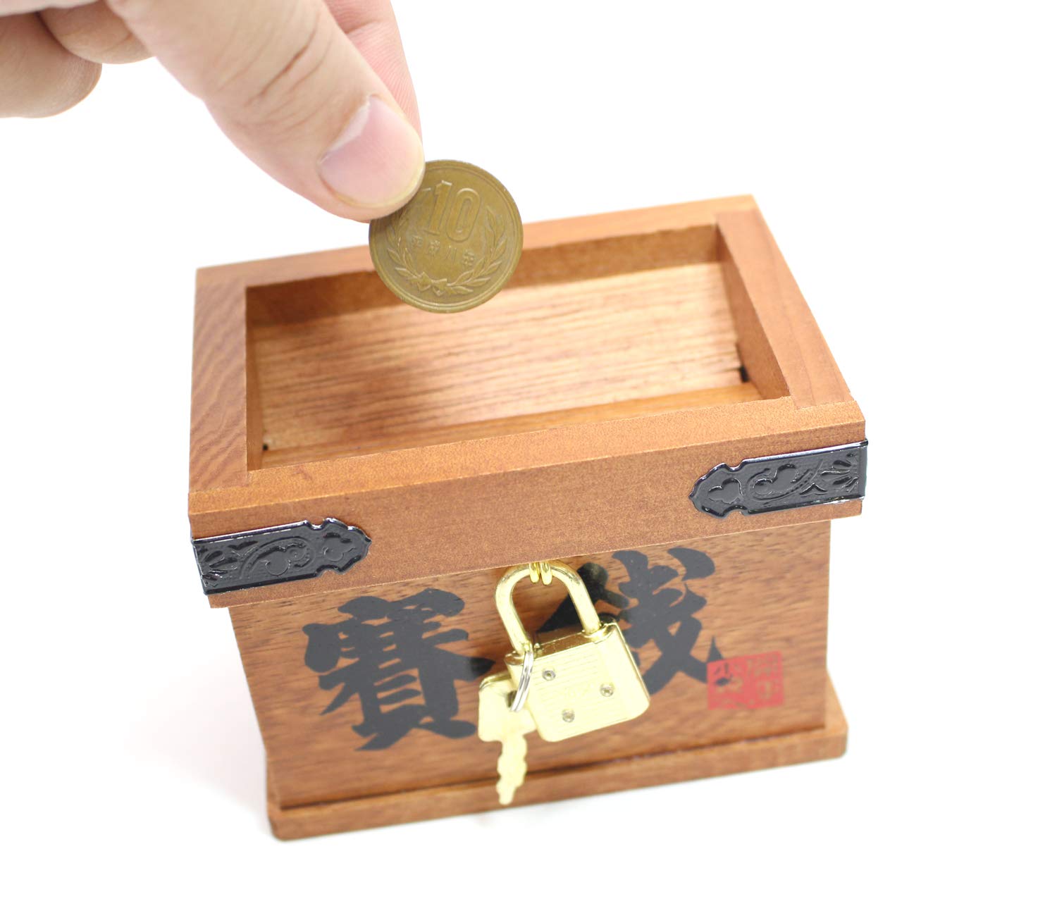 Amazon.co.jp: 賽銭箱(さいせんばこ)鍵付 貯金箱 豆 日本製 : 文房具