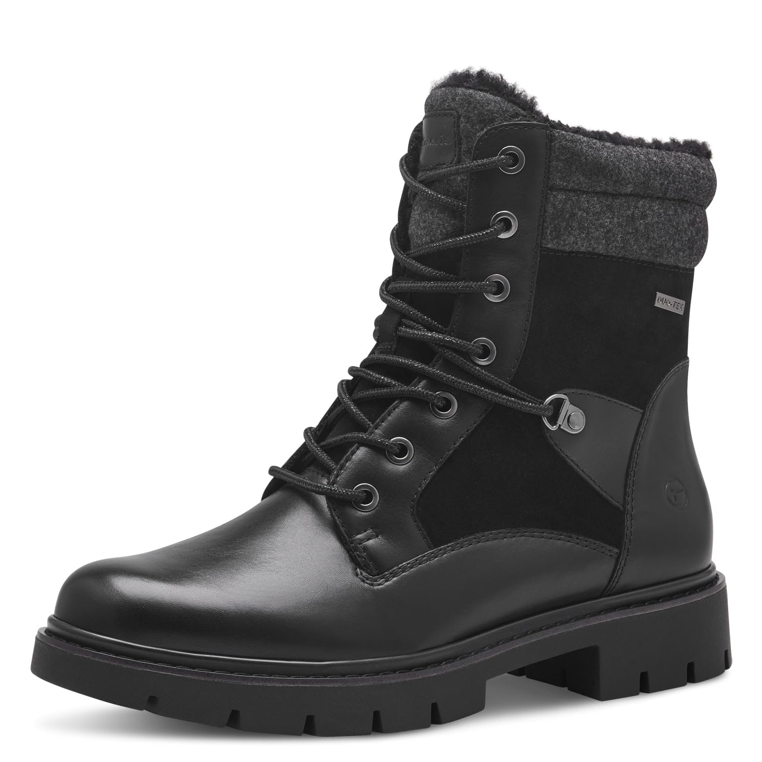 Tamaris Comfort Women’s Winter Lace-Up Ankle Boots Lined Water-Repellent, Black, 3,5 UK