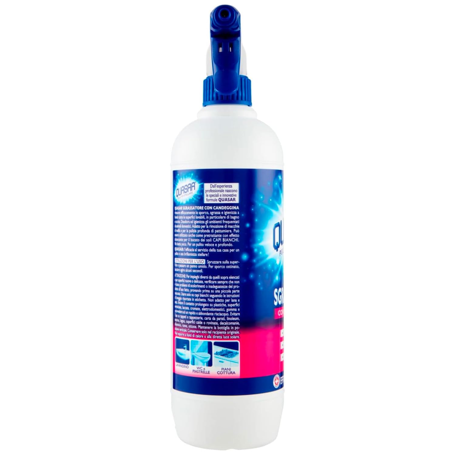 Sgrassatore Multiuso con Candeggina – 650 ml – Pulizia Profonda Igienizzante kit con Spugna Brandizzata SPESA & RISPARMIO Inclusa – Variazioni 4/8/12 Pezzi (12)