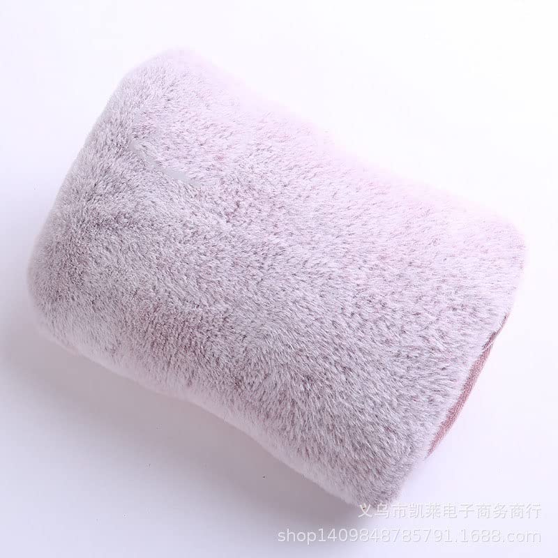 Hot Water Bottle Large Hand Warmer with Faux Fur Cover BPA Free Hot Water Bag for Neck, Shoulder Pain and Hand Feet Warmer, Winter Charging Electric Hand Warmer (Color : Beige)
