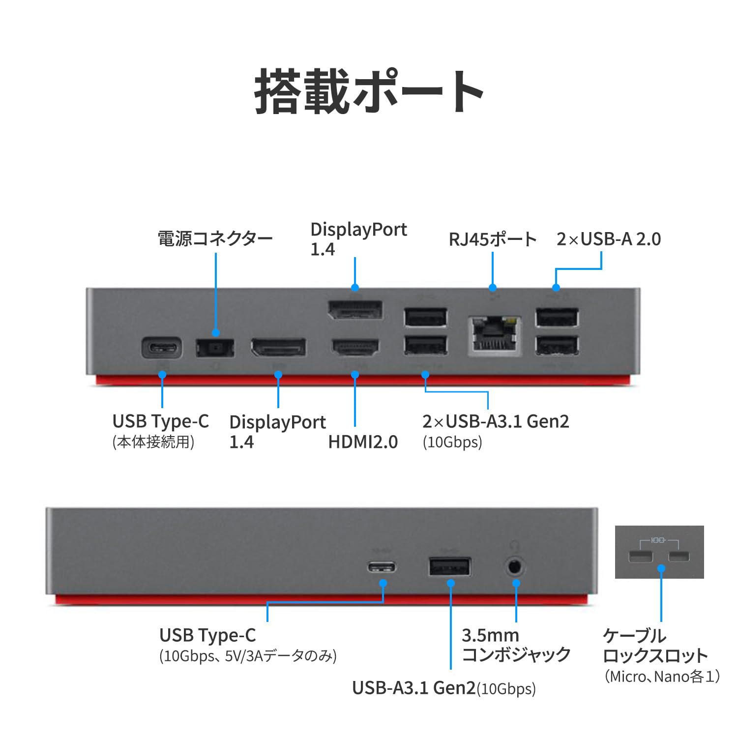 LENOVO THINKPAD DOCK universale USB-C 40 AY docking station LDA-KP EUR