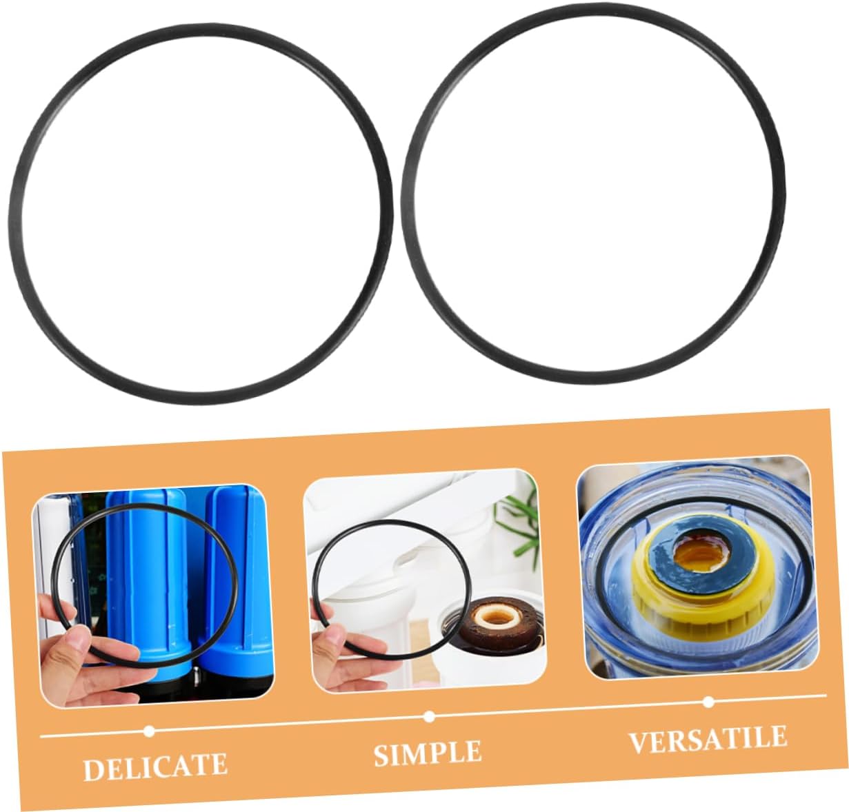 4pcs Silicone Sealing Gasket Kit for Whole House Water Filter Leak Prevention Replacement Parts Fit Ro Membrane Housing