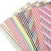 David accessories Shiny Superfine Glitter Faux Leather Sheets Striped Printed Synthetic Leather Fabric 7 Pcs Canvas Back for Sewing DIY Craft Earring Making (Striped)