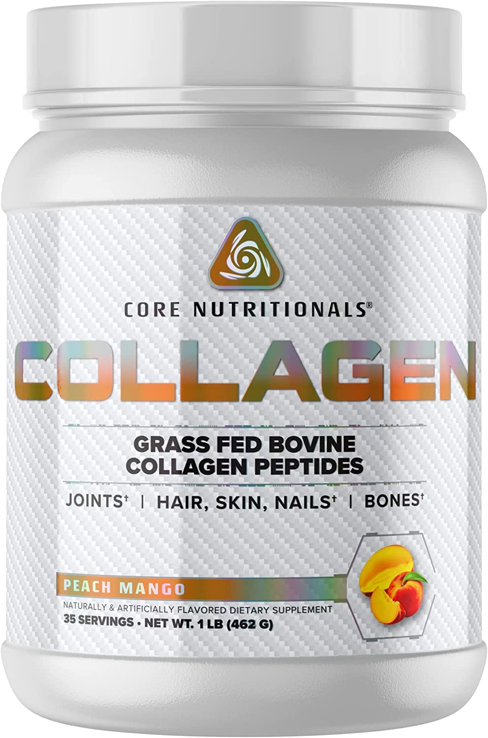 Core Nutritionals Collagen Peptides, Beauty Support, Peach Mango, 1 lb