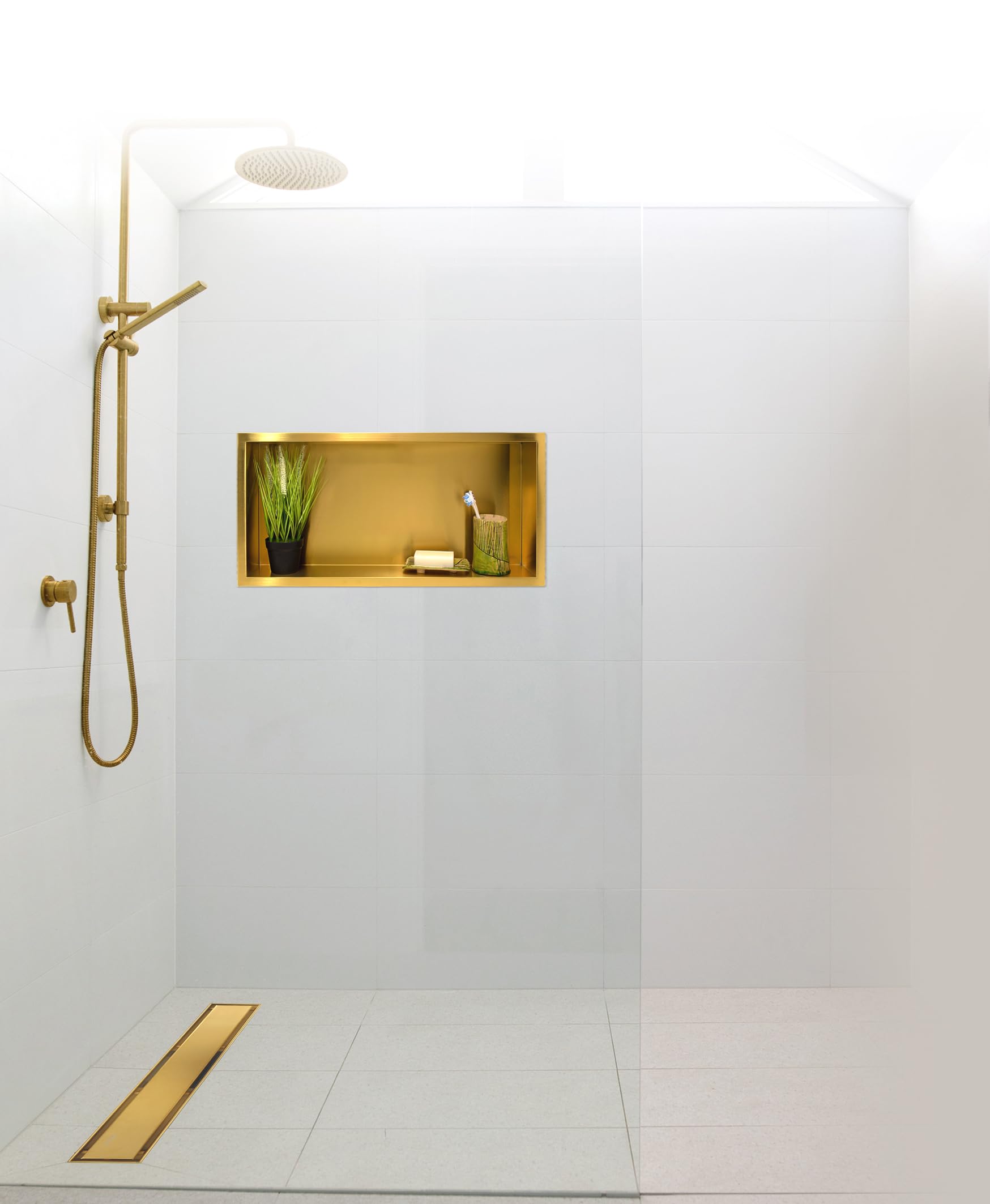 Nicchia Doccia Balneo WALL-BOX ONE - Acciaio Inox 30x30x10cm Impermeabile - Foto 8