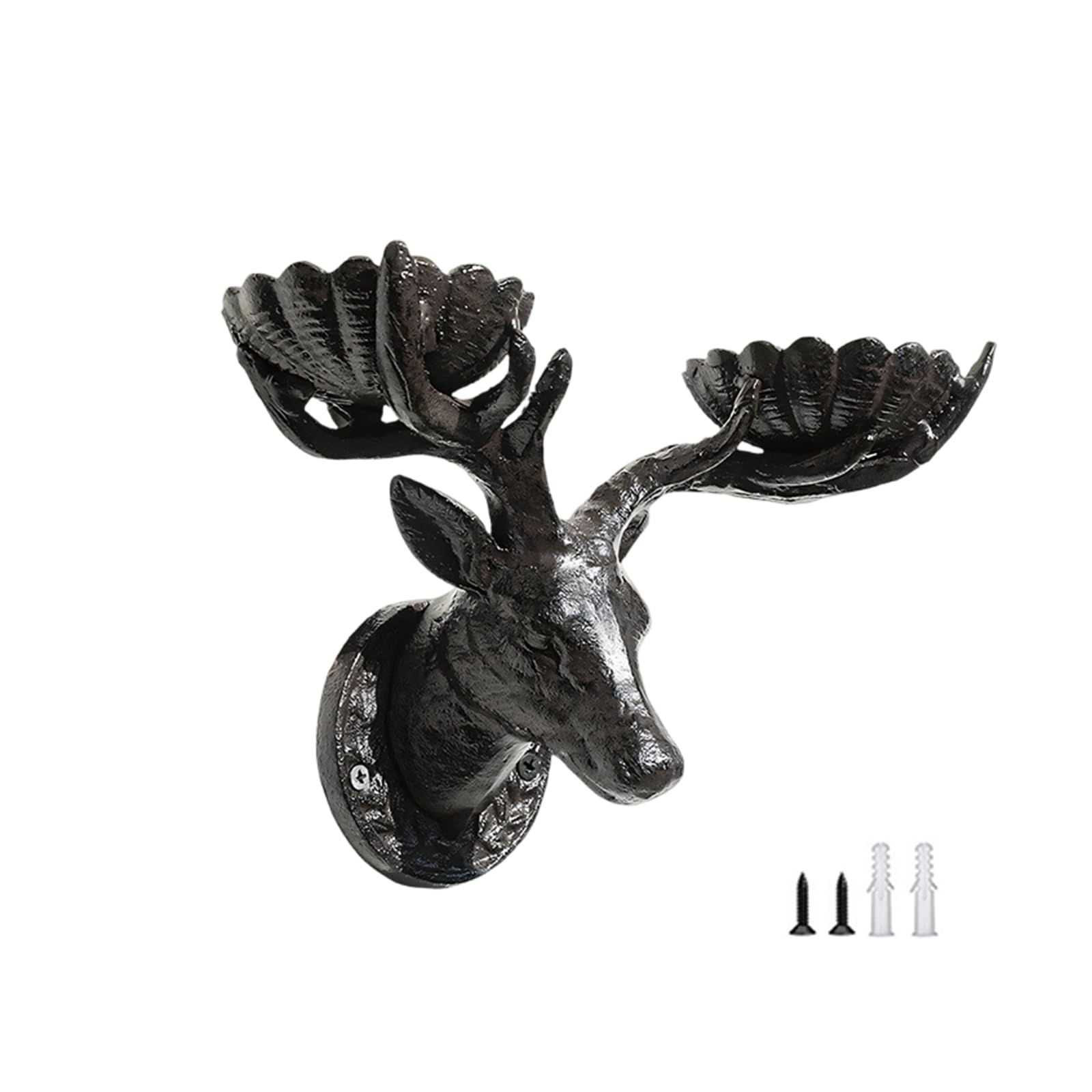 Kalttoy Deer Head Metal Iron Wall Sconce Holders Hanging Arts Home Decoration Wall Mounted Decorative Holder For Living Room Sconce Holders