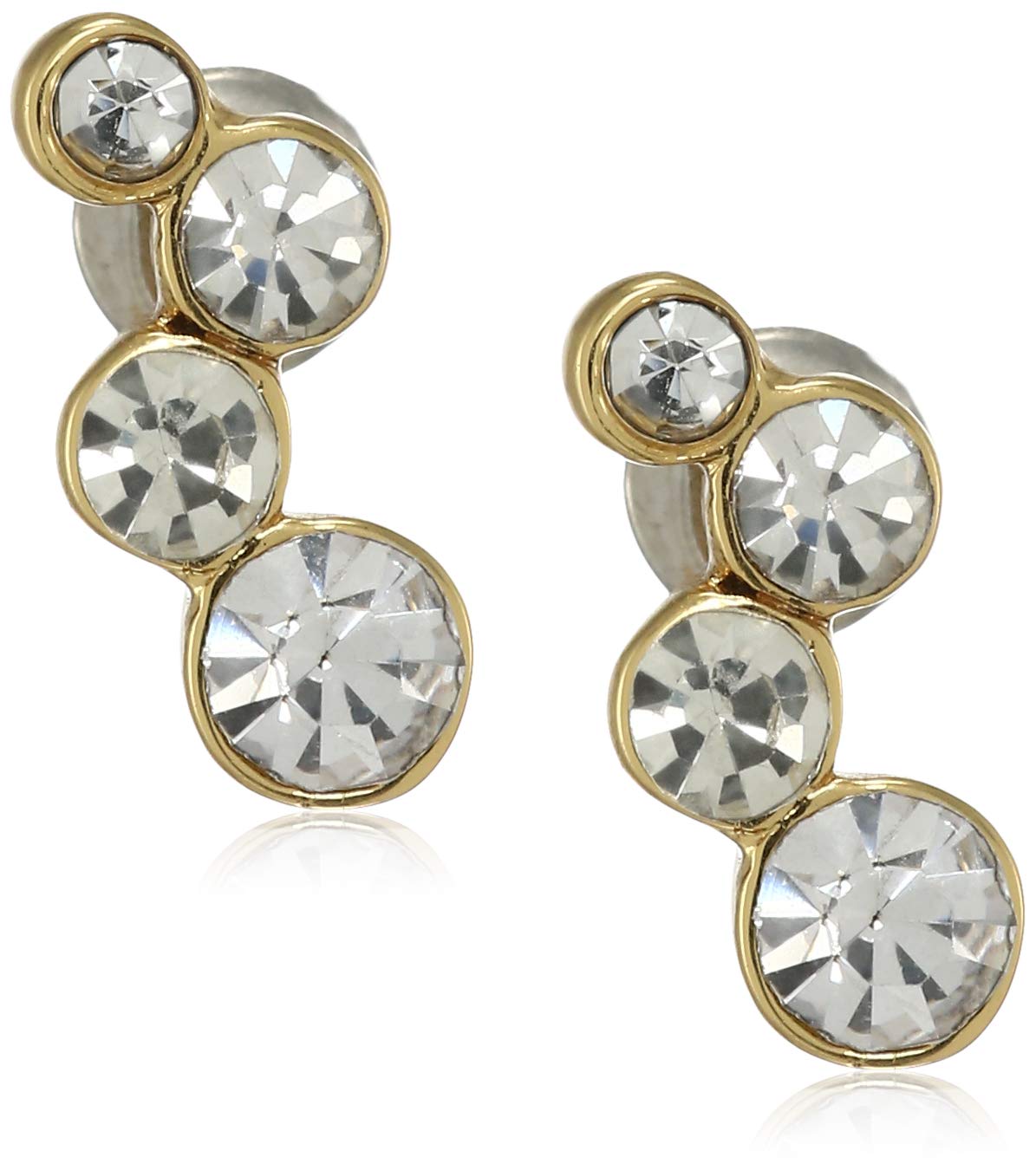 Estele 24 Kt Gold Plated Crystal Stack Stud Earrings (B08D7N37PX) Amazon Price History, Amazon Price Tracker