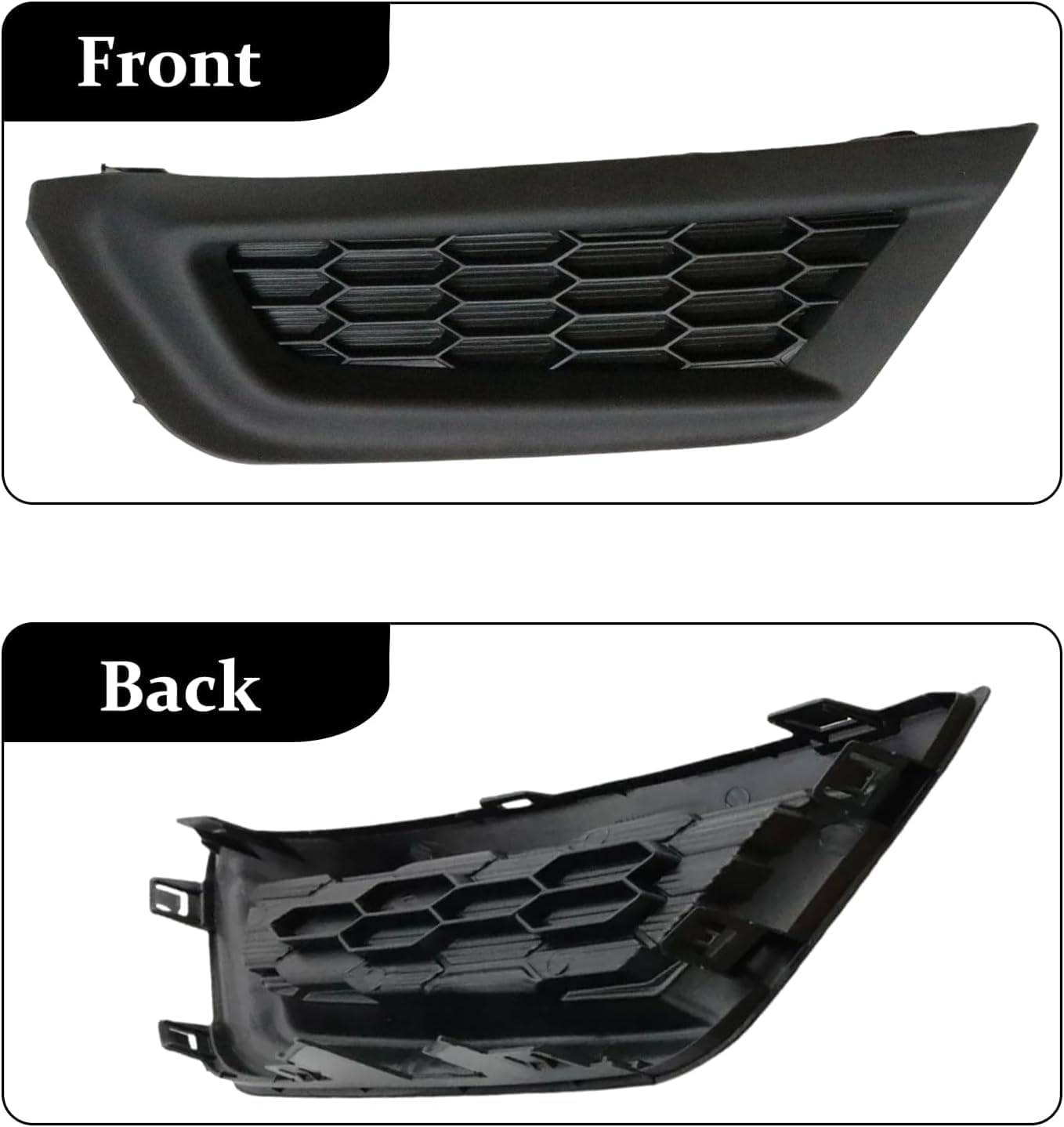 Front Fog Light Cover Compatible with 2017-2019 Honda CR-V (Only fit: LX Sport Utility 4-Door Black Foglight Cap Trim Set 17 18 19 CR-V Replacement Parts (Left and Right)