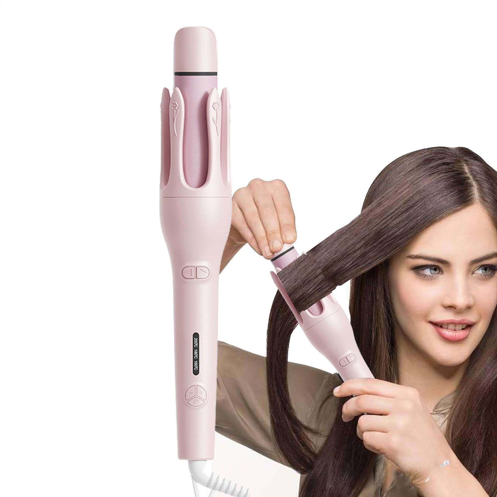 Fer à lisser pour cheveux bouclés à 3 niveaux de chauffage rapide et sans fil | Fer à friser portable pour tous les types de cheveux ondulés et lisses, pour rendez-vous,
