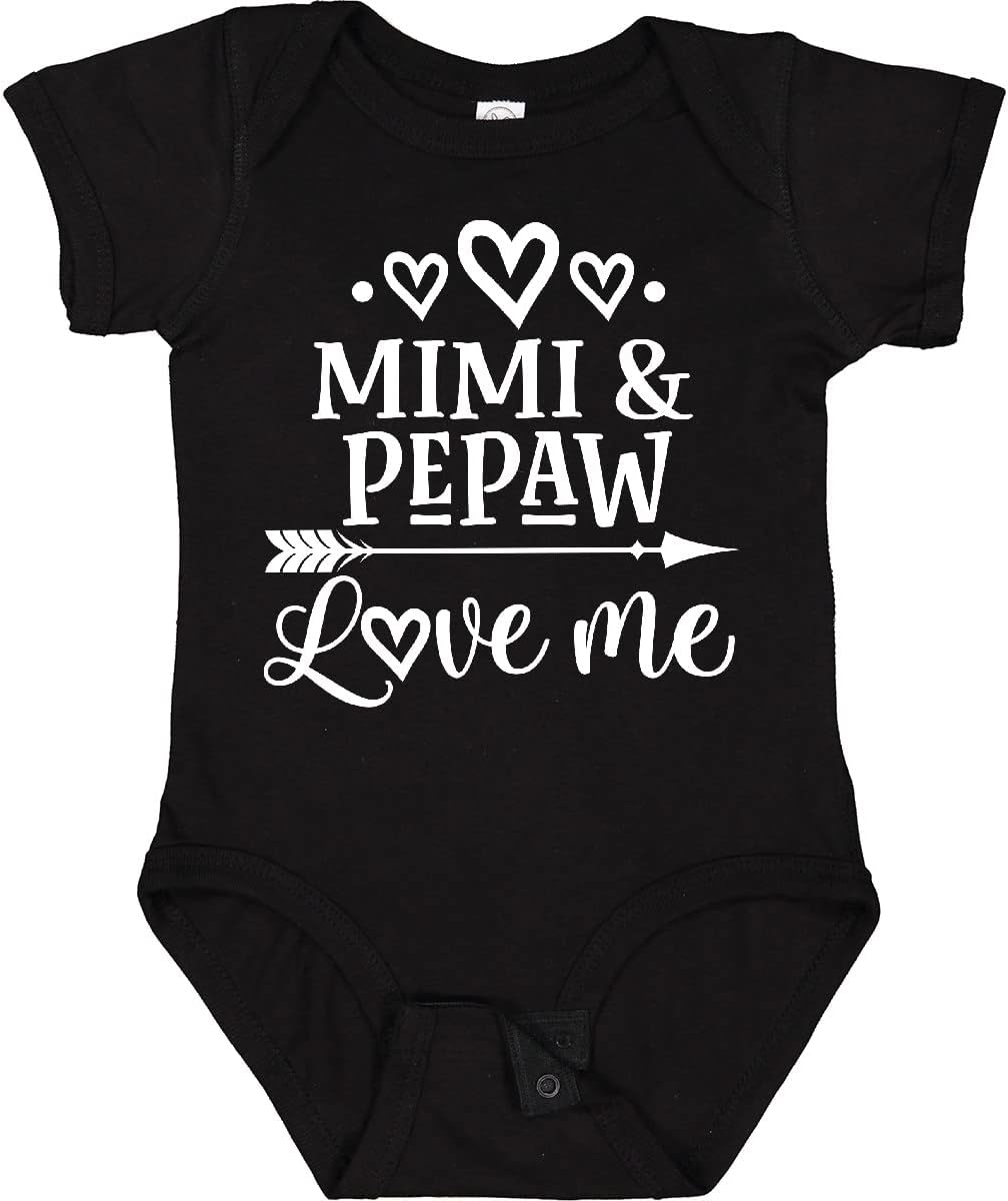 inktastic Pepaw and Mimi Love Me Baby Bodysuit