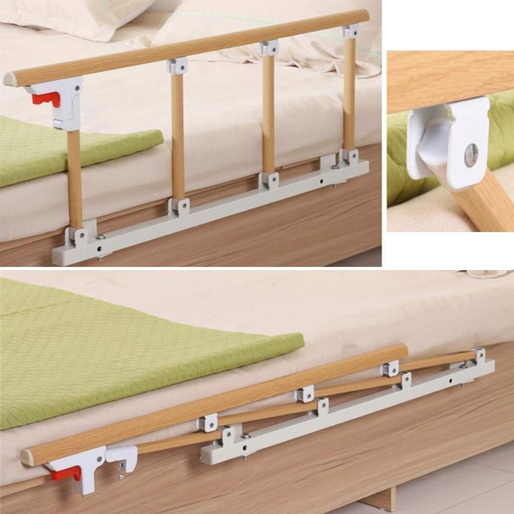 Protector Lateral Plegable para barandilla de Cama para Ancianos/Adultos/niños, Protector de Cama de Seguridad con Agarre metálico de Grado hospitalario, para Cama King Queen, 94 cm de Largo