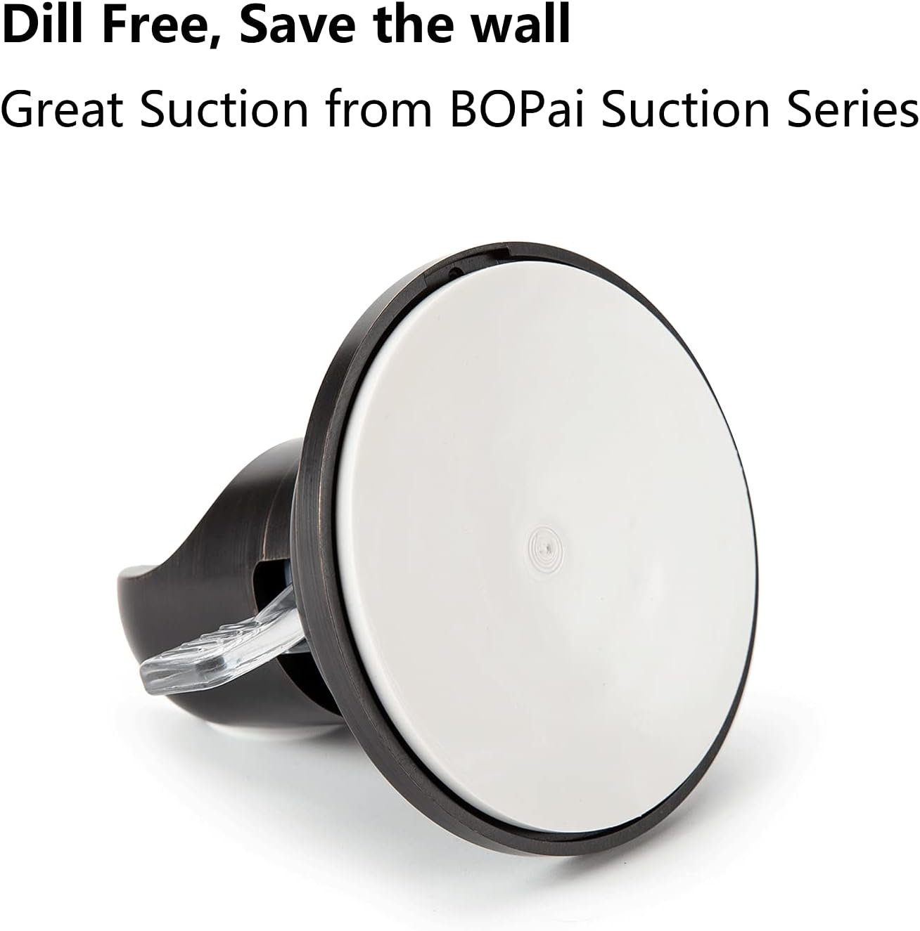 BOPai ORB Suction Shower Head Holder, Relocatable Handheld Showerhead Holder, Oil Rubbed Bronze
