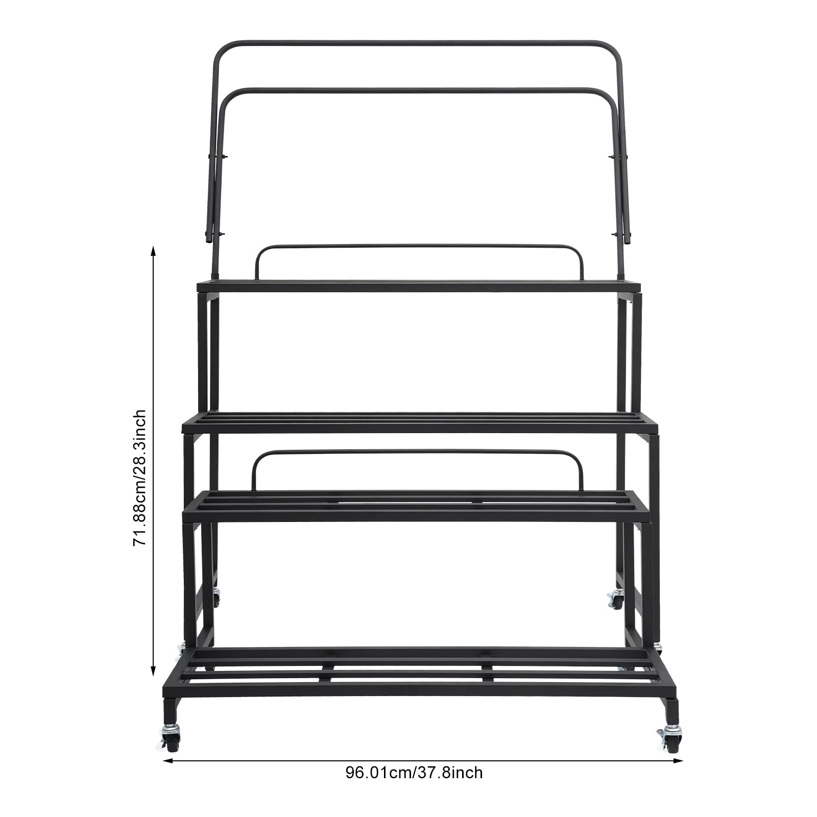 2-stufiger Pflanzentreppe Blumenständer Metall, Multifunktionales Pflanzenregal mit großer Kapazität Pflanzenständer, Blumenbank Blumentreppe für Outdoor Indoor Balkon Garten