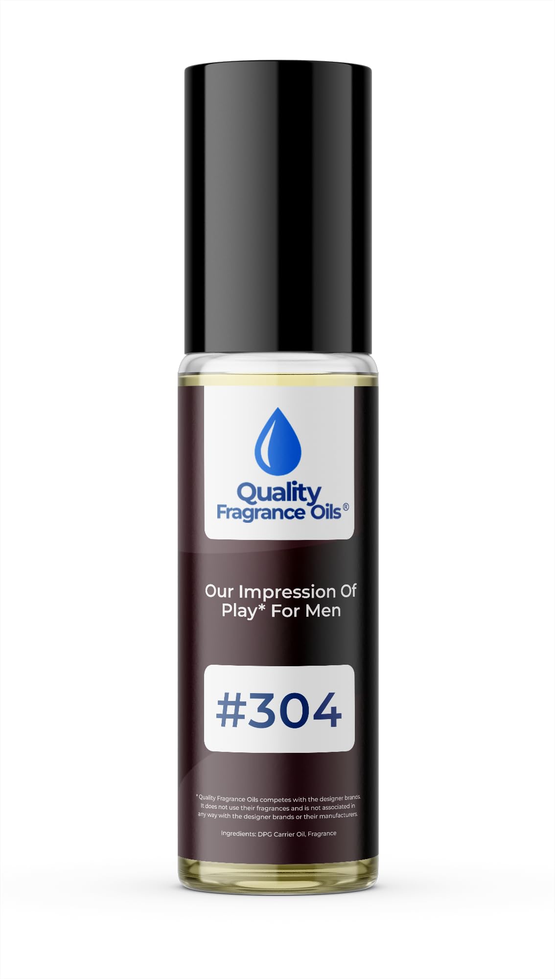 Quality Fragrance Oils' Play for Men Impression #304 | Long-Lasting Perfume Oil, Alcohol-Free, Strong Scent, 10ml Roll-On | Affordable Alternative to