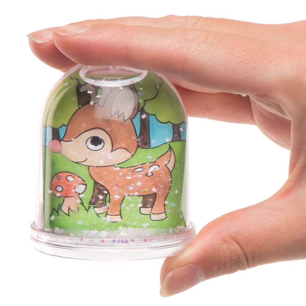 Baker Ross Bolas De Nieve Con Animales Marinos Para Colorear – Caja De 4 – Manualidad Infantil Con Purpurina – Ideal Para Decorar Y Exhibir