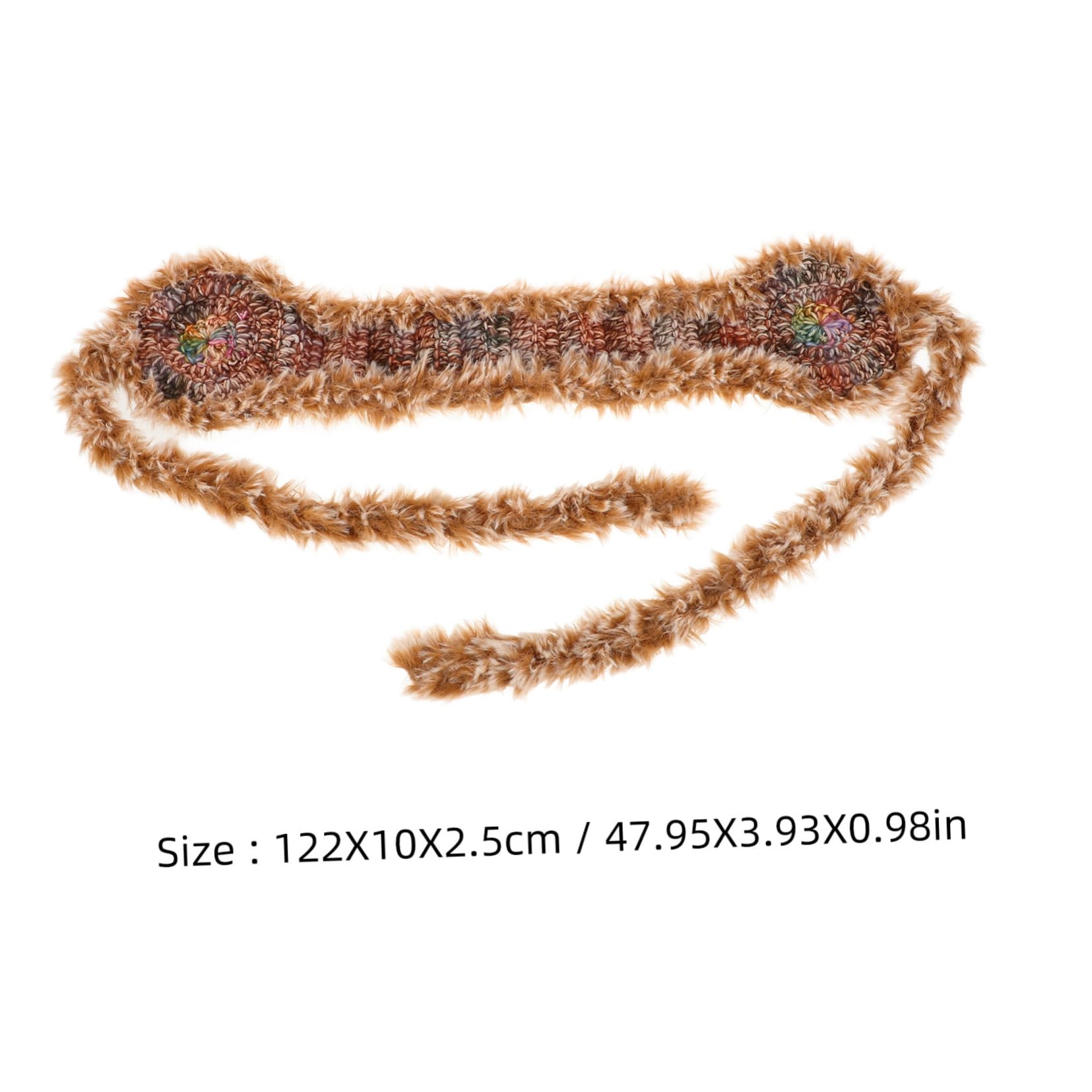 Ipetboom Gradient Knit Ear Muffs with Furry Trim Adjustable Winter Ear Warmers for Men and Women Soft and Warm Design Essential Cold Weather Protection