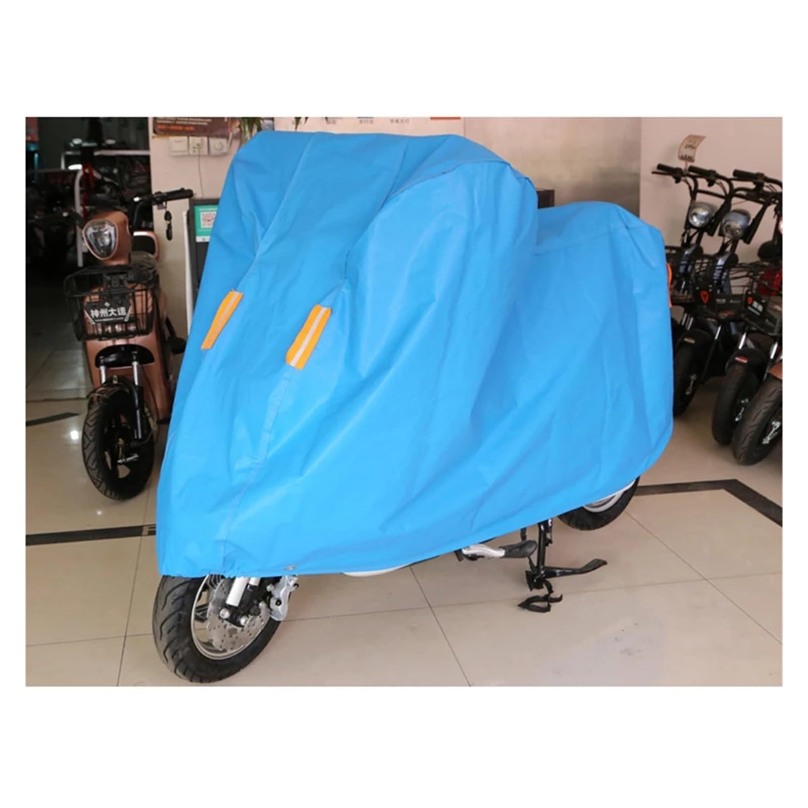 Cubre Moto Impermeable S-XL cubierta de motocicleta Universal al aire libre Protector Uv toda la temporada impermeable bicicleta lluvia a prueba de polvo Motor eléctrico Scooter cubierta(1 Pcs blue,XL
