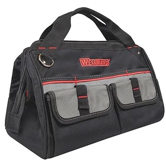 Westward Tool Bag, Black, Polyester, 21 Pockets 32PJ36-1 Each