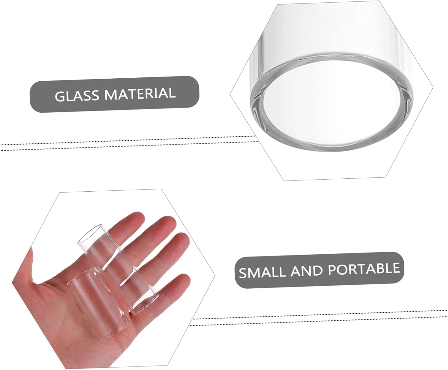 4pcs Glass Guitar Slide for Electric Guitar Smooth Safe Use