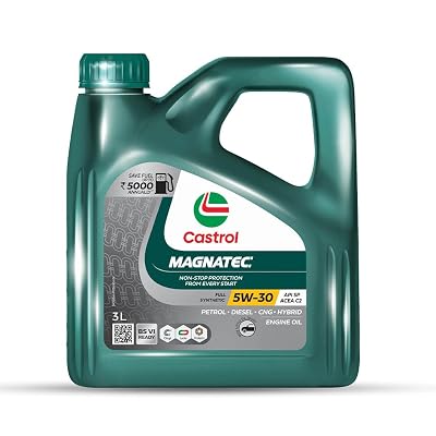 Castrol MAGNATEC STOP-START 5W-30 Full Synthetic Engine Oil for Petrol, Diesel and CNG Cars 3L