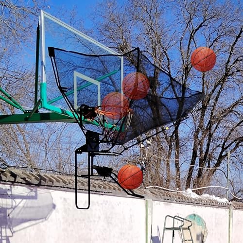 Appareil de retour de tir de basket-ball en métal avec filet de protection robuste