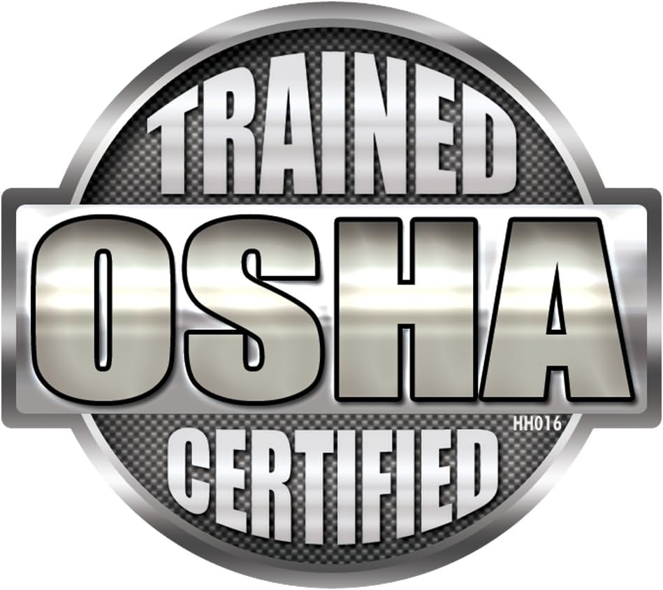OSHA Trained Certified Hard Hat Stickers 4 Pack #HH016