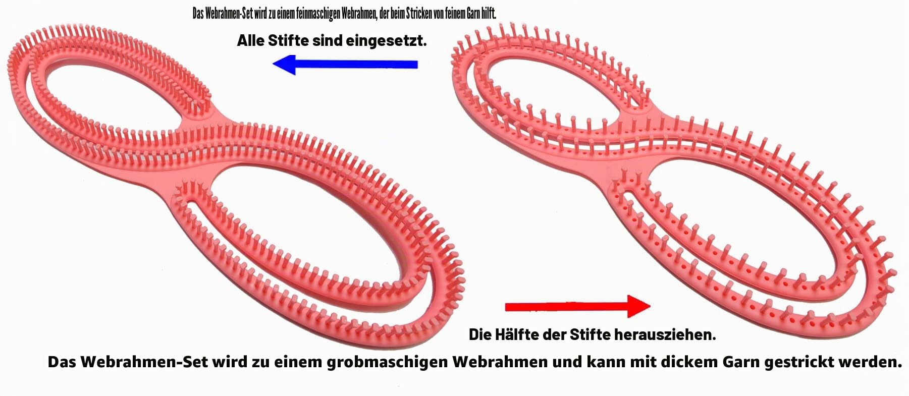 Serenity Loom Afghanischer Webstuhl Strickbrett Infinity S Loom 294 Heringe Häkelnadeln Stricknadeln Großprojekte Schal Schal Decken Pullover Strick