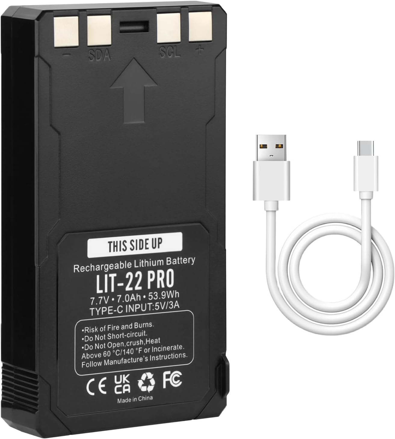 MULS 7.7V LIT-22Pro Cellular Trail Camera Battery Compatible with SPYPOINT LIT-22 LIT-22Pro Cellular Trail Camera Flex-M Flex-S Flex G-36 Flex-Plus Series Hunting Trail Cameras