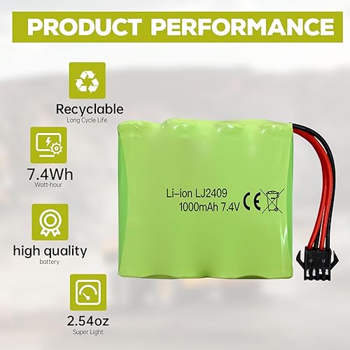 Miniatura 3 de Fytoo Batería de litio para DE36W DE65 NO.1809 RC Car 116 Off-Road Vehículo de tracción en las cuatro ruedas de alta velocidad de escalada Drift