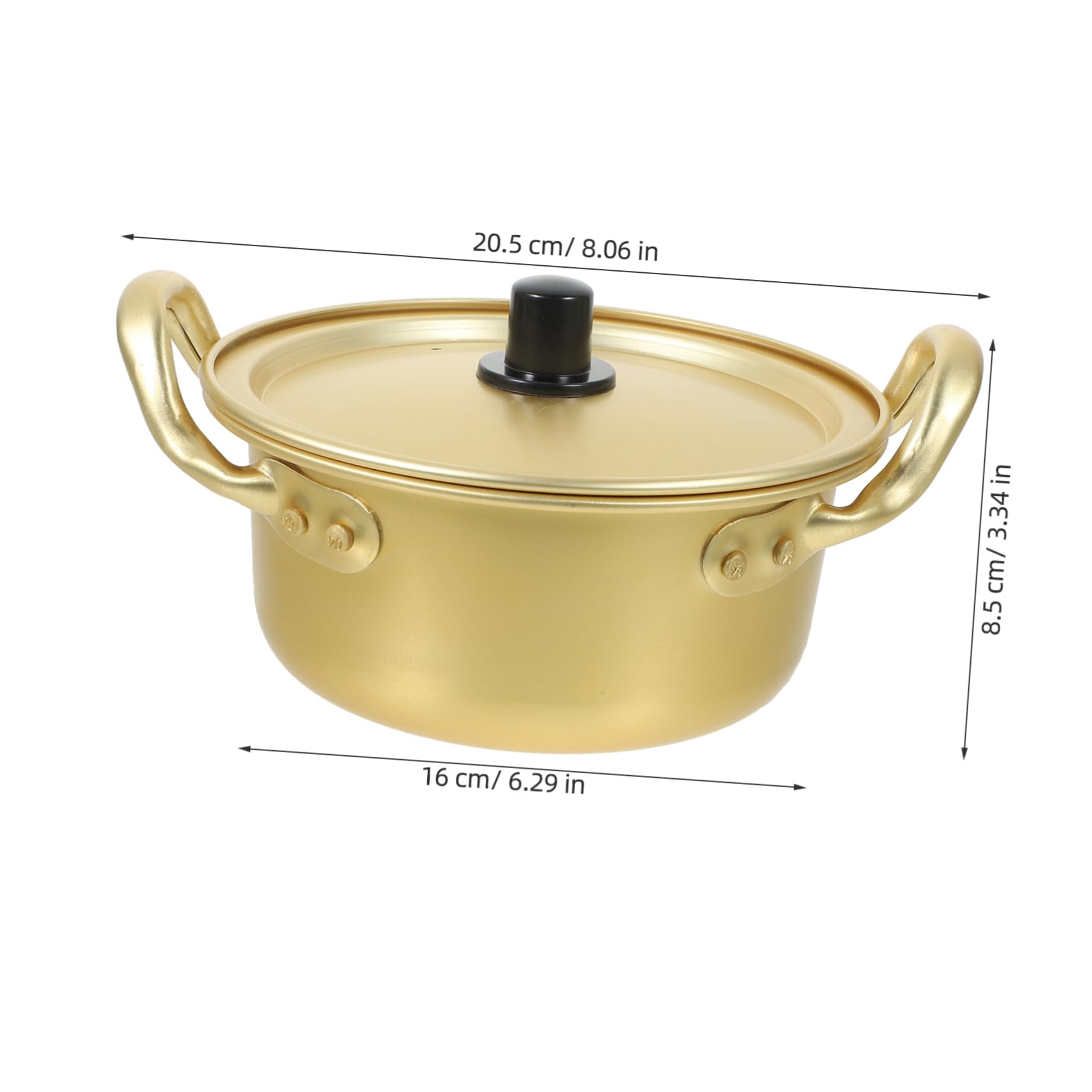 SOLUSTRE Ramen Pot Korean Ramen Cooking Pot Easy to Move Double Handle Design Heat Resistant for Kitchen Use