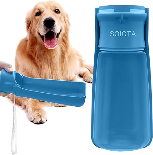 Vista 15 de Botella de agua portátil para perros para caminar de 19 o 12 onzas, botellas de agua portátiles para cachorros, perros pequeños, medianos y grandes