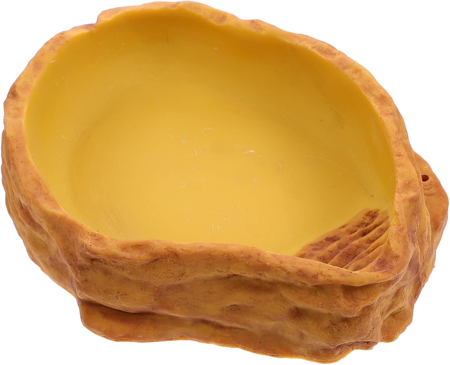 Tortoise Feeding Bowl Reptile Tank Decor Horned Frog Accessory Pet Water Bowl Simulated Rock Basin