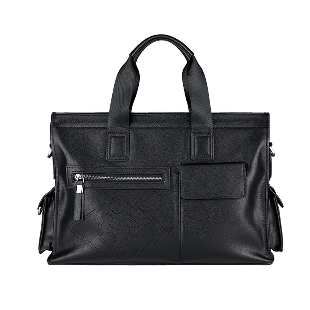 Męska torba skórzana torebka skóra bydlęca torba na komputer 15,6 cala biznesowa duża pojemność teczka torba crossbody