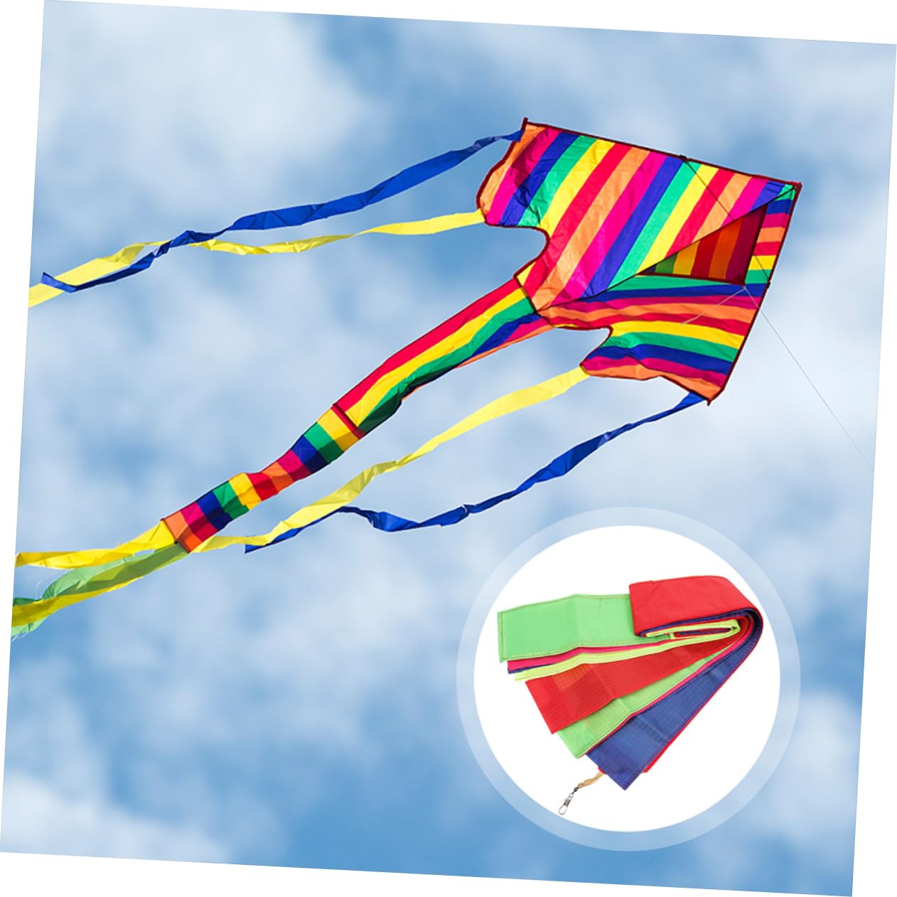 BESPORTBLE 4sets Your Kite Fly Kite Tail Ornament Sturdy Nylon Tail Adds Stability Fun for Outdoor Activities for Adults 2pcs*4
