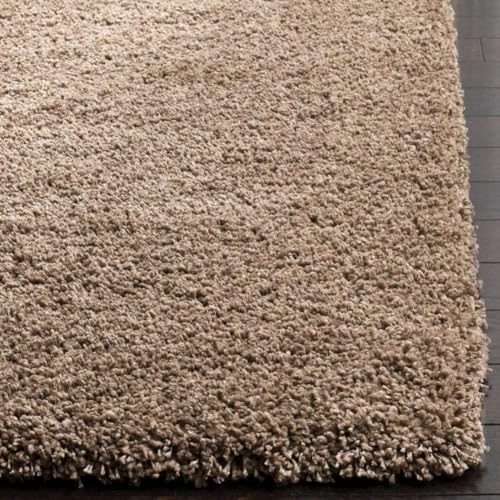 Image of Shaggy Carpet for Home 9X12 FEET Ultra-Soft, Thick, and Stylish Shag Texture Ideal for Living Room, Bedroom, or Office - Easy to Clean and Perfect - Solid-BROWN1,