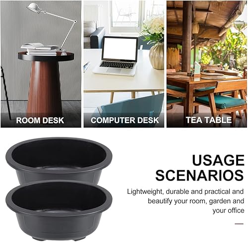 Miniatura 5 de ERINGOGO 2 macetas de entrenamiento de bonsái maceta de cultivo de plantas de bonsái de 19 pulgadas maceta ovalada de plástico con agujero de
