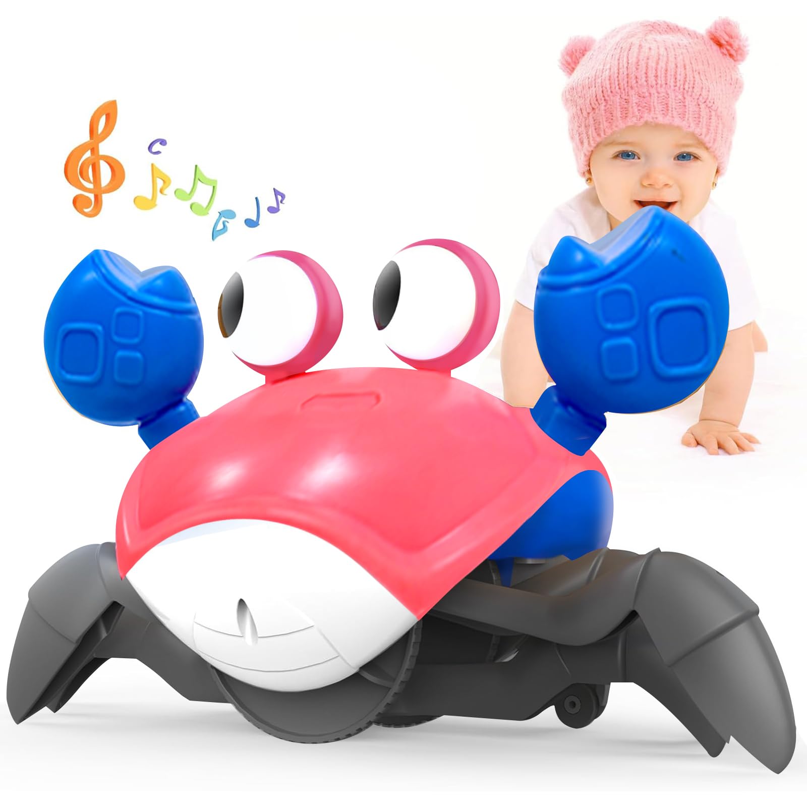 Wembley Musical Baby Gift Toys for Kids 1 2 3 Years Old Toddlers Learning Activity Cube Preschool Early Brain Development Educational Interactive Game Dancing Moving Walking Sensory Crawling Crab (B0CN1DH2ZV) Amazon Price History, Amazon Price Tracker