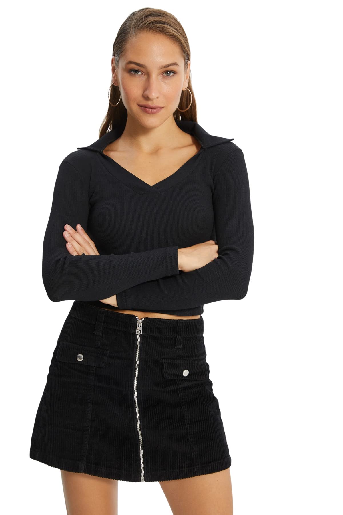Trendyol Blouse - Black - Fitted