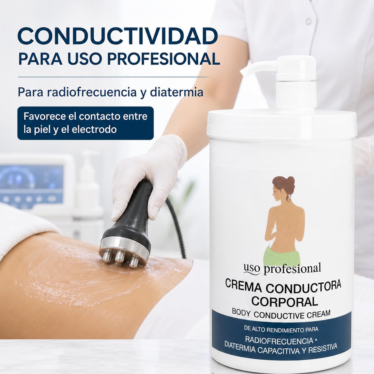 Crema conduttrice per radiofrequenza corpo – 5 litri