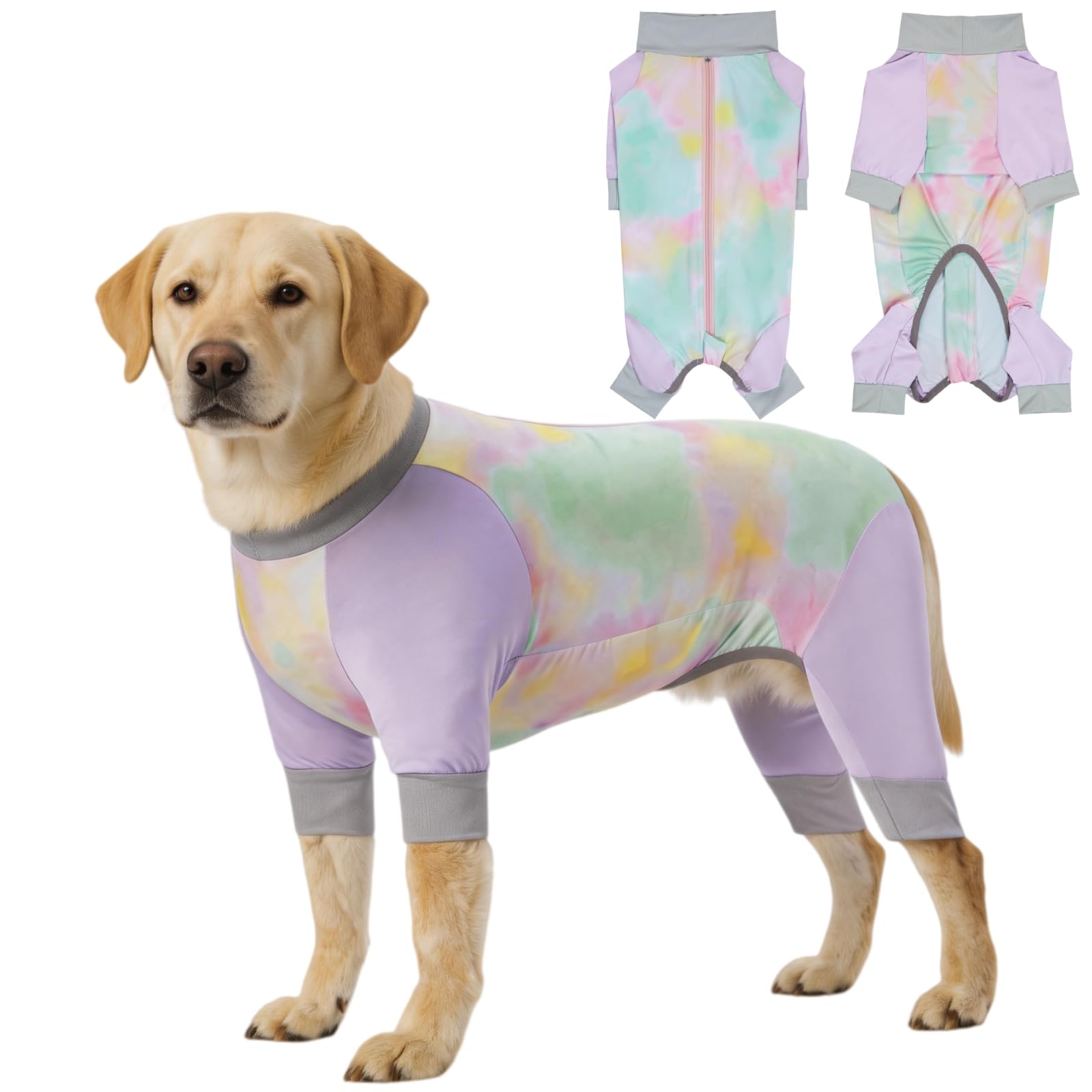 Dog Cooling Sun Protection Suit, Outdoor Fashion Onesie, UPF 50+ Lightweight Breathable Quick-Dry, Anti-Dirt & Anti-Shedding, Zipper Design for Easy Dressing Undressing (Lavender, XX-Large)
