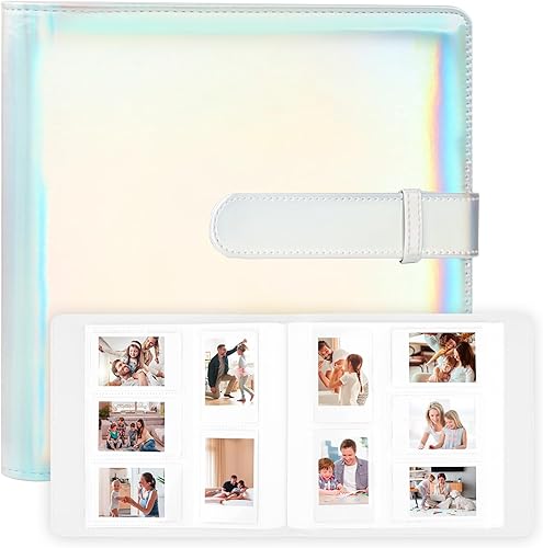 Álbum de fotos de 360 bolsillos para cámara Fujifilm Instax Mini, álbum de fotos para Polaroid, cubierta de cuero, álbum de fotos para cámara